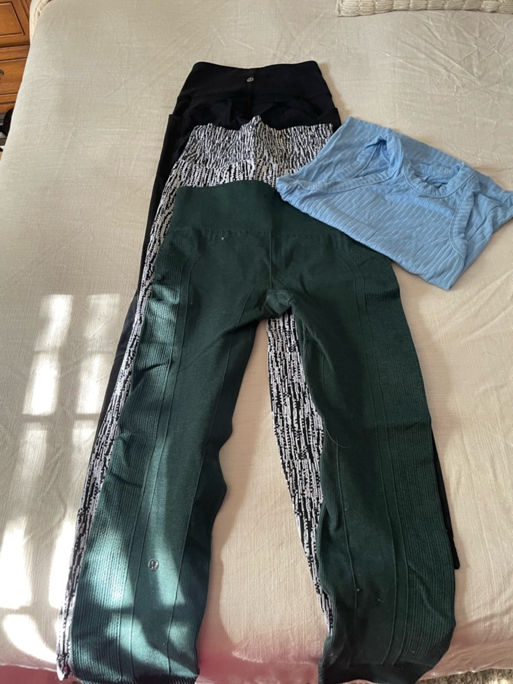 Lululemon (2), Athleta (1) exercise leggings/Free People movement tank